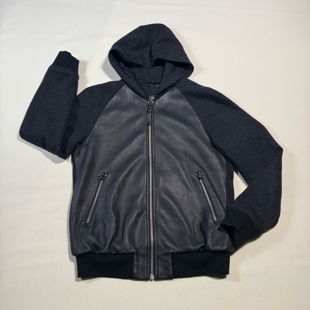 Mackage Black Hooded Bomber Jacket